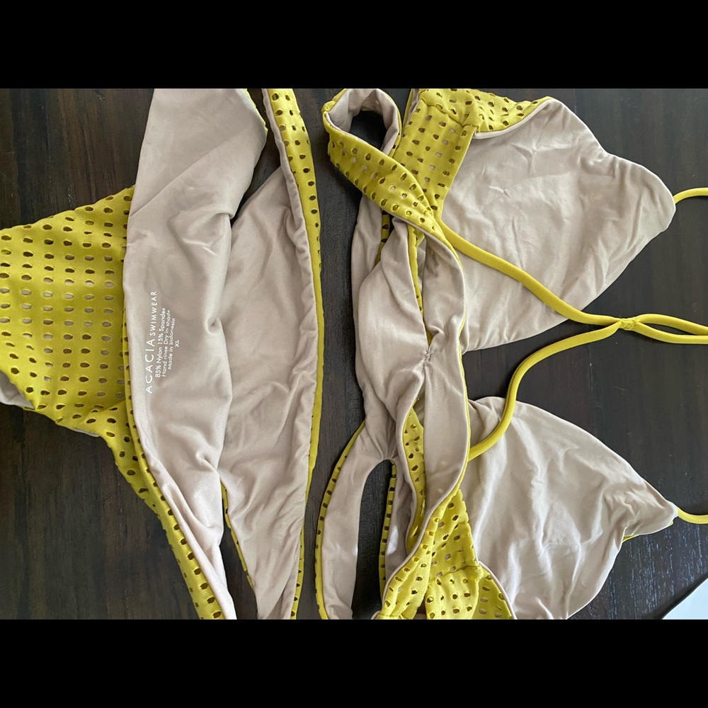 Acacia swimwear Yellow Eyelet Bikini Set - Picture 3 of 10